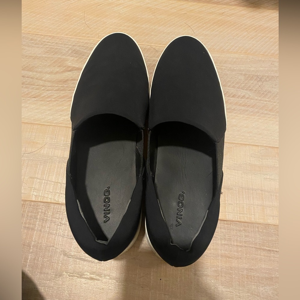 Vince Warren Black Slip-On Platform Sneakers - Picture 12 of 16